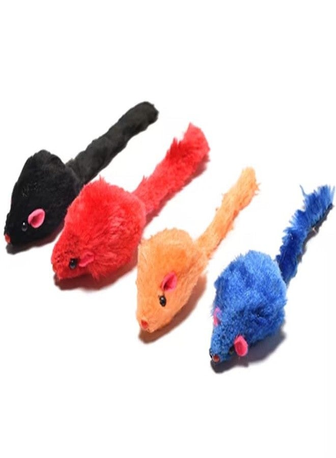 Labriciyon 10pcs Mini Colorful Plush Cat Toys - Mice for Cats & Kittens - Image 3